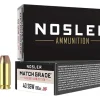 Nosler Match Grade Ammunition 40 S&W 180 Grain Jacketed Hollow Point Box of 50