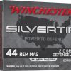Winchester Silvertip Ammunition 44 Remington Magnum 210 Grain Jacketed Hollow Point Box of 20