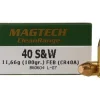 Magtech Clean Range Ammunition 40 S&W 180 Grain Encapsulated Flat Nose Box of 50